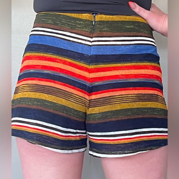 Multi color striped wrap tie shorts by Wild Honey - Picture 5 of 10